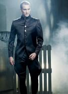 Чёрный модный мужской блейзер + брюки галифе