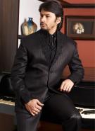 Шоколадный дорогой элитный мужской костюм-тройка (с жилетом) + рубашка + шейный платок