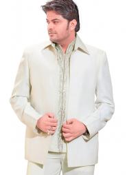 Белый оригинальный мужской костюм-двойка + рубашка