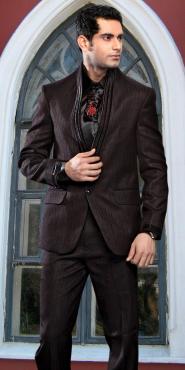 Мужской модный костюм-двойка цвета блошиного брюшка + рубашка + галстук с брошью