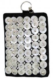 Индийская маленькая сумочка-брелок, вышитая бисером, украшенная стразами