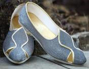 Серые маджари (моджари) из мерцающего шёлка