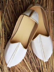 Белые маджари (моджари) из натурального индийского шёлка