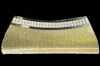 Золотистая индийская маленькая модная женская сумочка (клатч)