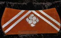 Тёмно-рыжая индийская маленькая женская сумочка (клатч) из бархата