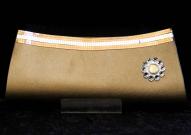 Песочная индийская маленькая женская сумочка (клатч)