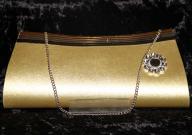 Золотистая индийская маленькая сумочка на цепочке