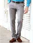 Серые классические летние льняные мужские брюки