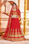 ~Индийский женский свадебный костюм лехенга (ленга) чоли из шёлка-сырца