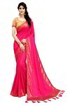 ~Пурпурное и рыжое шёлковое оригинальное красивое индийское сари, украшенное вышивкой
