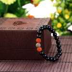 Мужской индийский браслет с семенами рудракши