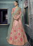 Розовый роскошный индийский женский свадебный костюм лехенга (ленга) чоли