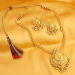 Золотистое индийское ожерелье + серьги