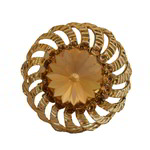 *Золотое латунное женское индийское кольцо со стразами
