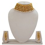 *Молочное, цвета меди и золотое медное индийское украшение на шею с искусственными камнями