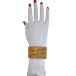 *Золотой латунный индийский браслет со стразами