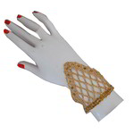 *Золотой латунный индийский браслет со стразами