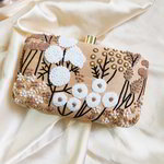 Светло-коричневая маленькая индийская сумочка-клатч