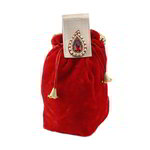 *Бордовая и красная бархатная сумочка-мешочек