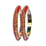 *Бордовый латунный индийский браслет с искусственными камнями