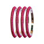 *Лиловый индийский браслет из латуни с искусственными камнями