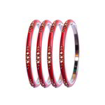 *Бордовый латунный индийский браслет с искусственными камнями