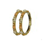 *Индийский браслет из латуни со стразами, искусственными камнями