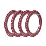 *Лиловый индийский браслет из латуни со стразами, искусственными камнями