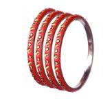 *Бордовый и золотой латунный индийский браслет со стразами, искусственными камнями