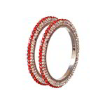 *Бордовый и золотой латунный индийский браслет со стразами, искусственными камнями