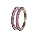 *Лиловый и золотой латунный индийский браслет со стразами, искусственными камнями