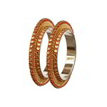 *Коричневый и золотой латунный индийский браслет со стразами, искусственными камнями