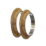 *Коричневый и золотой латунный индийский браслет со стразами, искусственными камнями