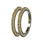 *Молочный и золотой латунный индийский браслет со стразами, искусственными камнями