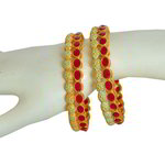 *Латунный индийский браслет с бисером