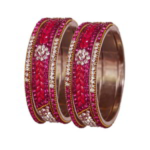 Позолоченные индийские браслеты с разноцветными стразами