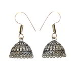 *Серебристые и золотые латунные индийские серьги с бисером