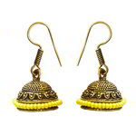 *Цвета меди и золотые медные индийские серьги с перламутровыми бусинками