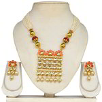 *Бордовые, цвета меди и золотые медные индийское украшение на шею с искусственными камнями, перламутровыми бусинками