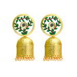*Золотые латунные индийские серьги со стразами, искусственными камнями