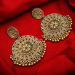 *Золотые индийские серьги с бисером