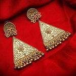 Позолоченные индийские серьги