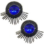 *Золотые латунные индийские серьги с перламутровыми бусинками