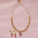 *Цвета меди и золотые медные индийское украшение на шею со стразами, бисером