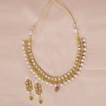 *Молочные, цвета меди и золотые медные индийское украшение на шею с перламутровыми бусинками