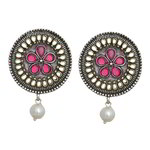 *Золотые латунные индийские серьги с искусственными камнями