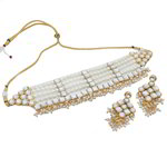 *Молочные и золотые медные индийское украшение на шею со стразами, искусственными камнями