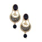 *Золотые и серые латунные индийские серьги со стразами, перламутровыми бусинками