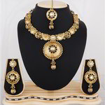 *Молочные, цвета меди и золотые медные индийское украшение на шею со стразами