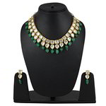 *Зелёные и золотые индийское украшение на шею со стразами, искусственными камнями